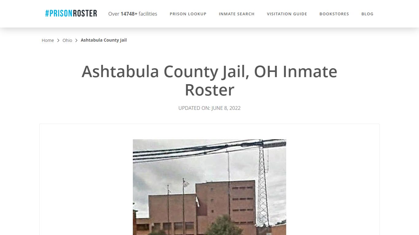 Ashtabula County Jail, OH Inmate Roster